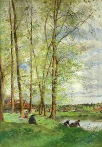 Les Lavandieres by Edmond Charles Joseph Yon