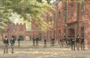 The Schoolyard, Eton College by Henry Jamyn Brooks