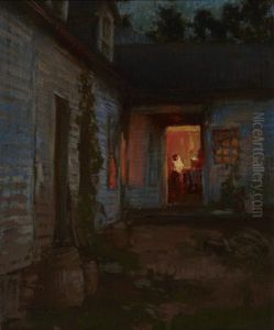 Farmhouse At Night, Tyringham by Hiroshi Yoshida