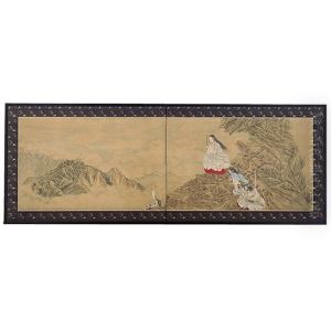 Tenson Korin Zu - The Sun Goddess' Descent To Earth (in 2 Parts) by Tsukioka Yoshitoshi