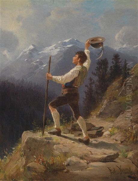 Junger Mann Im Hochgebirge - view 1