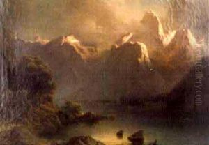 Gebirgslandschaft Mit See (oberbayern?) by Edward Young
