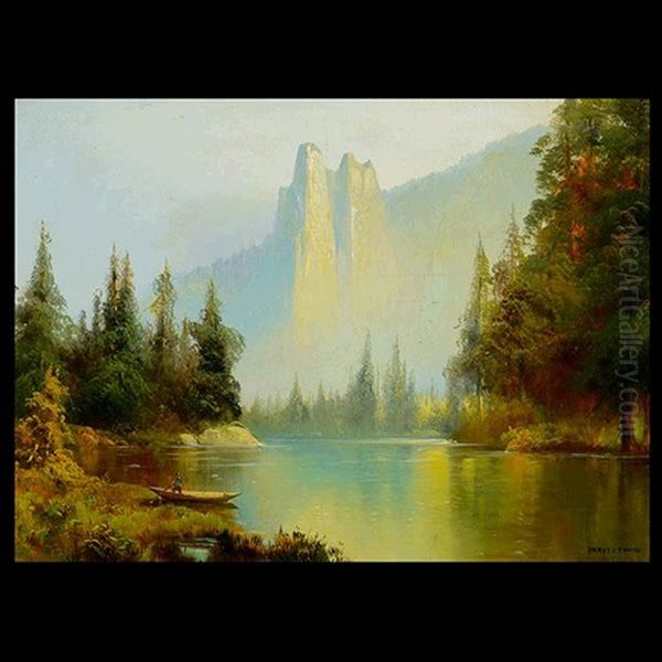 Sentinel Rock From The Merced River, Yosemite Valley - view 1