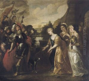 Jephthah Greeted By His Daughter by Jan Thomas Van Yperen