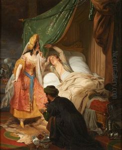L"heure Du The (orientaliste by Anton van Ysendyck