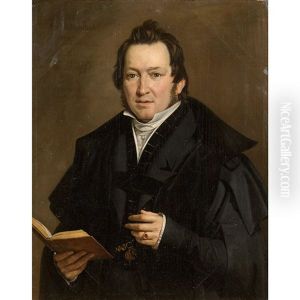 Portrait D'homme Au Livre by Anton van Ysendyck