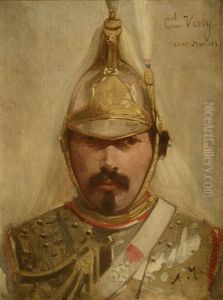 Le Colonel Verly, Commandant L"escadron Des Cent Gardes. Etude Pour Le Tableau De La Bataille De Solferino