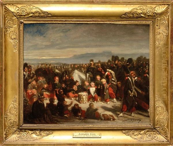 Le Prince Imperial Offrant Une Collation Aux Enfants De Troupe Sur Le Champ De Manoeuvre Du Bois De Boulogne Le 30 Novembre 1860 - view 1