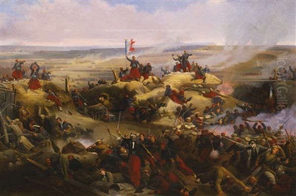 Prise De La Gorge De Malakoff, September 1855 by Adolphe Yvon