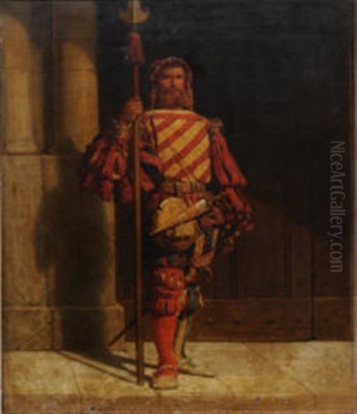 A 16th Century Guard By A Door - view 1