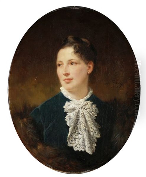 Portrat Einer Dame Mit Spitzenjabot - view 1