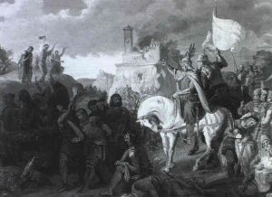 Rudolph I Von Habsburg Besiegt Seinen Wiedersacher Ottokar Ii Von Boehmen by Georg Zacharia