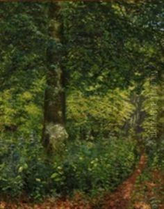 En Skovsti. Forar." Spring Time In The Forest" by Christian Peder Morch Zacho