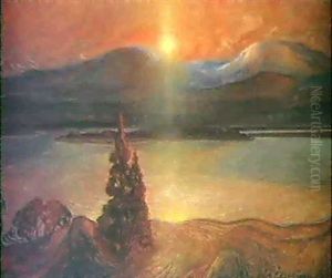 Solnedgang I Dalsland by Axel Zachrison