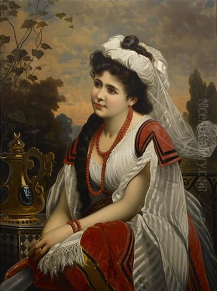 A Young Beauty In A Landscape - view 1