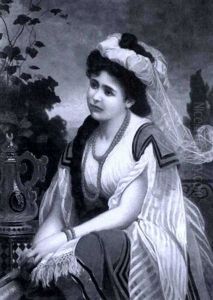 Portrait Of An Austrian Beauty Seated On A Balcony by Marcel Johann von Zadorecki