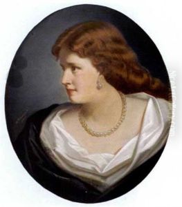 Bildnis Einer Jungen Dame Mit Perlenschmuck by Marcel Johann von Zadorecki
