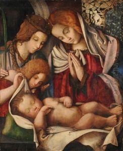 Anbetung Des Christuskindes by Francesco Zaganelli
