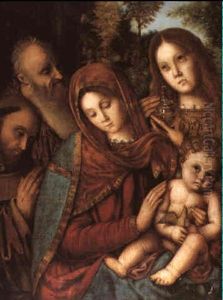 Madonna Col Bambino E Santi by Francesco Zaganelli