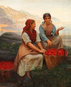 Fruit Sellers At The Amalfi Coast Fruit Sellers At The Amalfi Coast
