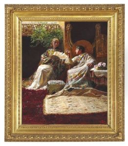 King Solomon And The Queen Of Sheba by P.H. Kristian Zahrtmann