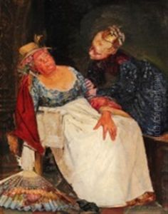Juliet And The Wet-nurse by P.H. Kristian Zahrtmann