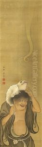 Chinese Immortals (pair) by Hara Zaichu