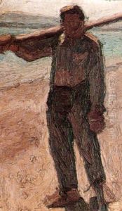 Figure On The Beach by Emmanuel Zairis