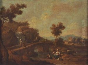Coppia Di Paesaggi by Giuseppe Zais