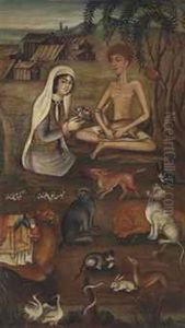 Layla Encounters Majnun In The Wilderness