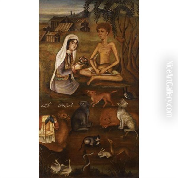 A Portrait Of Majnun And Layla - view 1