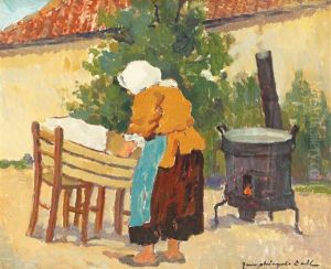 Laundrywoman by Gheorghe Zamphiropol Dall