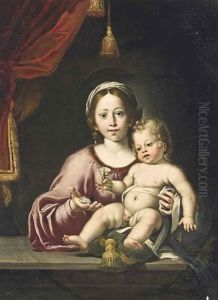 The Madonna Della Rosa by Domenico Zampieri (Il Domenichino)