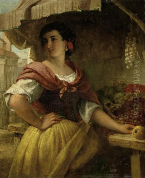 Woman Selling Fruit - view 1