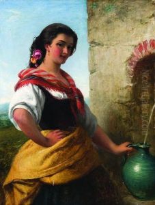 Ritratto Di Giovane Popolana Con Anfora by Thomas Brooks