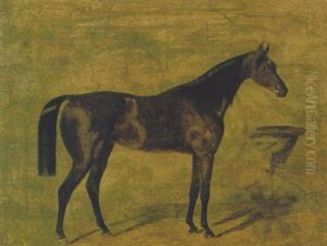 "brauner" Im Stall by Anton Zampis