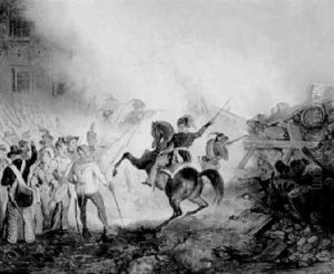 Barikadenkampf In Wien 1848, Bey Der Nusdorfer Linie