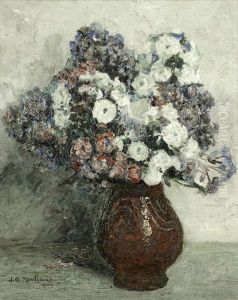 Still Life Of Flowers by Jan Adam Zandleven