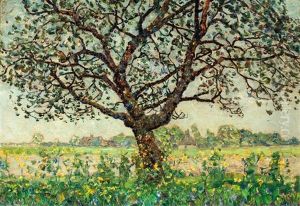 Bloesemboom Aan Een Dorpsrand