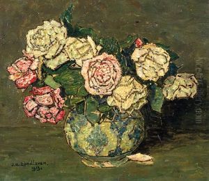 Rozen In Porseleinen Pot