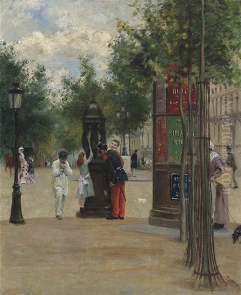 Figures By A Wallace Fountain, Paris - view 1