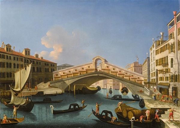 The Rialto Bridge, Venice; And The Grand Canal And The Rio Di Cannaregio, Venice - view 1