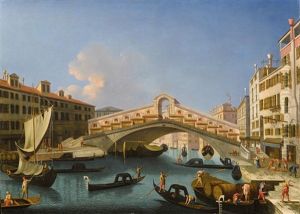 The Rialto Bridge, Venice; And The Grand Canal And The Rio Di Cannaregio, Venice by Francesco Zanin