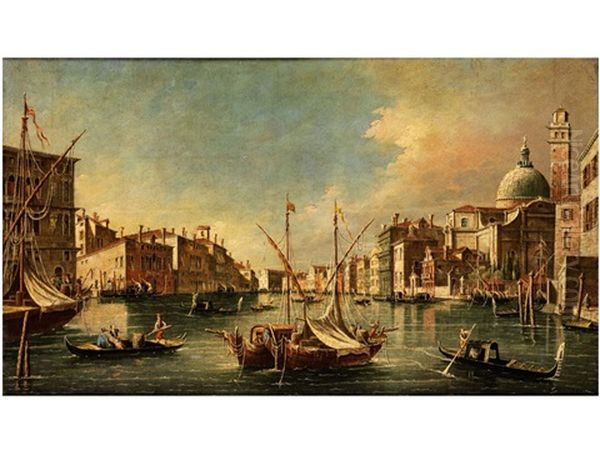 Veduta Del Canal Grande Con Le Chiese Di S. Geremia Degli Scalzi E Di S. Lucia  (blick Auf Den Canal Ggande Und Die Kirchen S. Geremia Degli Scalzi Und Sta. Lucia) - view 1