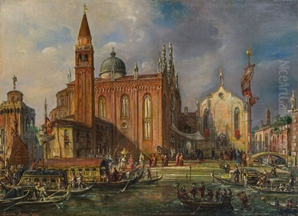 Venedig, Ein Besuch Des Dogen Mocenigo In Der Kirche Santa Maria Della Carita - view 1