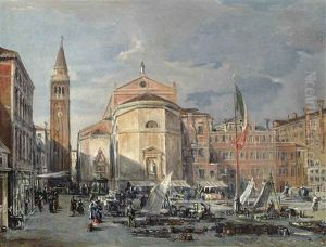 A Venetian Square by Francesco Zanin