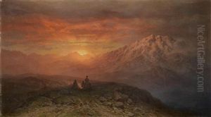 Sunset In The Caucasian Mountains Sunset In The Caucasian Mountains