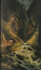 Mountain Stream by Il'ia Nikolaevich Zankovskii