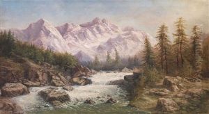 Mountain Landscape With A River by Ilya Zankovsky
