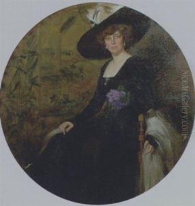 Ritratto Della Moglie Di Scipione Vannutelli by Jose Zaragoza